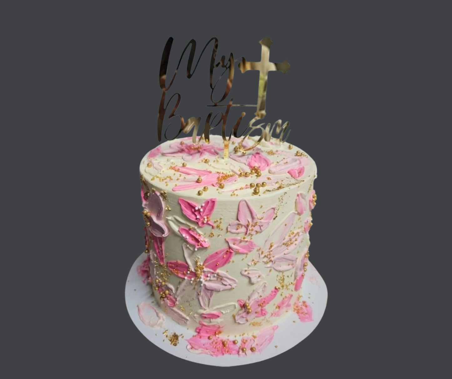 Baptism Pallet Knife Textured Cake