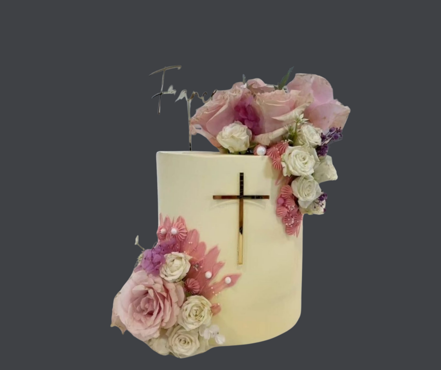 Blossom Baptism Cake