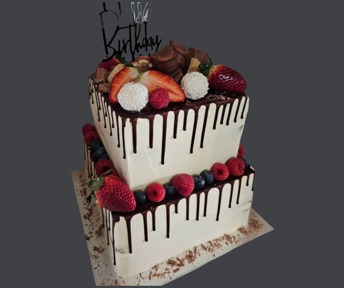 2 Tier Choco-Fruit Elegance Cake