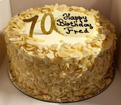 Almond Coated Birthday Cake